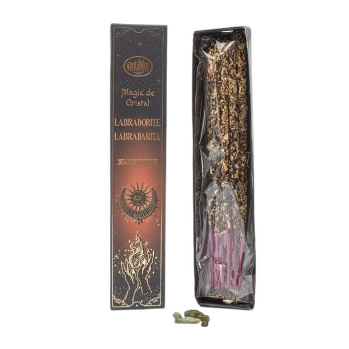 Incenso Aum com Cristal Labradorite