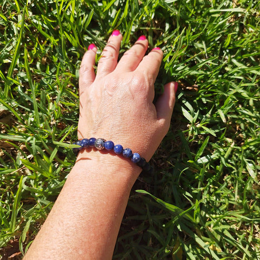 Pulseira Quartzo Azul e Ónix