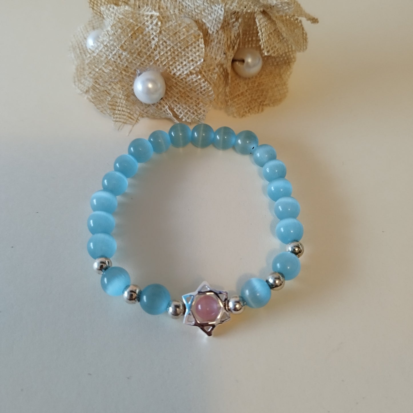 Pulseira Olho de Gato Azul