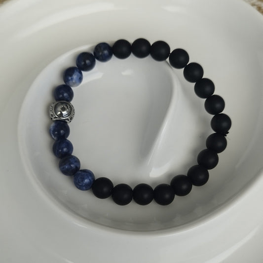 Pulseira Quartzo Azul e Ónix